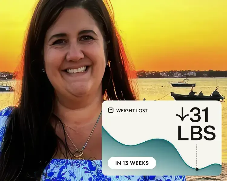Sarah R. – Real Noom user. Lost 31 pounds in 13 weeks.